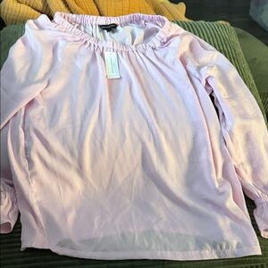 Elegant Light Pink Satin Blouse